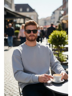 Buratti Regular Fit Bisiklet Yaka Pamuklu İçi Tüylü Yumuşak Şardonlu Sweat Erkek SWEAT 5905255