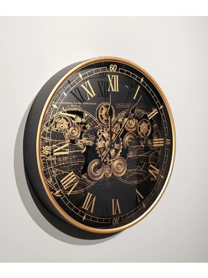 Livenda Özel Tasarım Metal Çarklı Duvar Saati LIV157