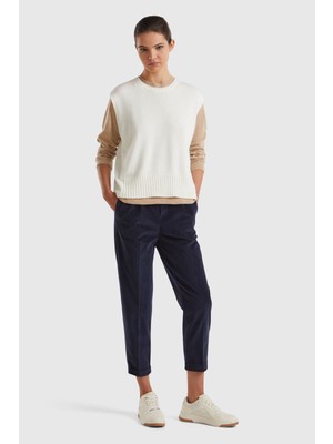 United Colors Of Benetton Lacivert Kadın / Kız Yetişkin Pantolon Model Kodu: ( 4HA2556K4016)