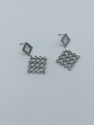 Lagül Aksesuar 316L Çelik Kararmaz Suya Dayanıklı Taşlı Sallantılı Küpe