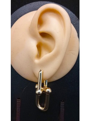 Sevas Gold Kadın Altın Renk Marka Içiçe Küpe