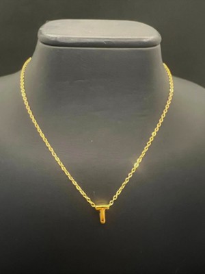 Sevas Gold Kadın Altın Renk Zincirli Harf Kolye