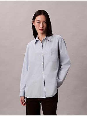 Calvin Klein Kadın Poplin Relax Fit Gömlek