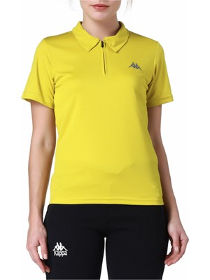Kappa Kadın Sarı Polo Slim Fit T-Shirt