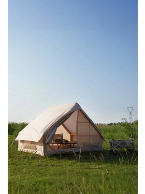 Shufa Otomatik Şişme 4 Mevsim 6 m2 Bej Renk Su Geçirmez Kamp Çadırı(Şeffaf Pencere Yok)-ZP62