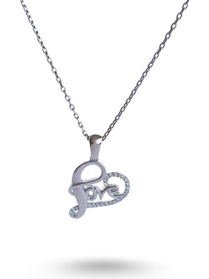 Keskin Gümüş 925 Ayar Gümüş Zirkon Taşlı Kalp Tasarım Trend Kadın Kolye Kadınlar Günü Hediye 1