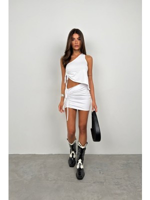 Wmpulse Asansörlü Tek Omuz Asimetrik Bluz