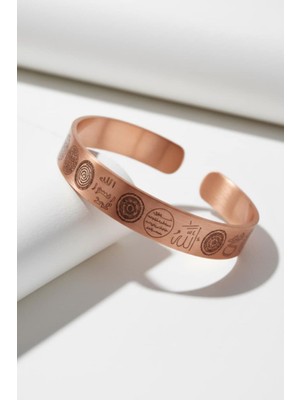 Takı Deryası Çift Taraflı Dualı Bakır Bileklik - Şık ve Anlamlı Aksesuar