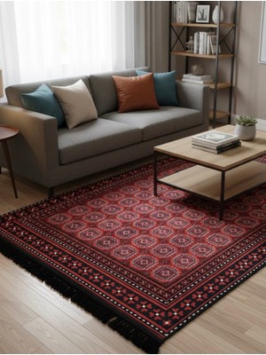 Bazaar Forum Bambu Premium Etnik Desenli Salon Halısı, Koridor Halısı, Yatak Odası Halısı