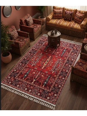 Bazaar Forum Bambu Premium Etnik Desenli Salon Halısı, Koridor Halısı, Yatak Odası Halısı