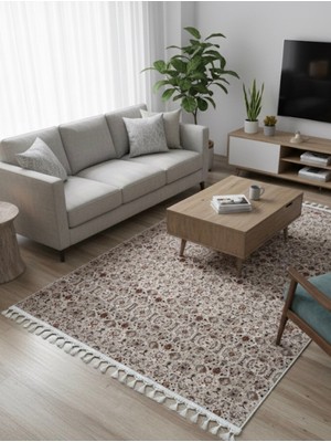 Bazaar Forum Bambu Premium Etnik Desenli Salon Halısı, Koridor Halısı, Yatak Odası Halısı