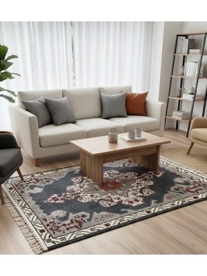 Bazaar Forum Bambu Premium Etnik Desenli Salon Halısı, Koridor Halısı, Yatak Odası Halısı