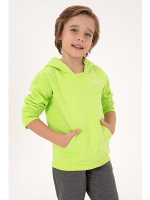 U.S. Polo Assn. Erkek Çocuk Yeşil Basic Kapüşonlu Sweatshirt 50313808-VR020