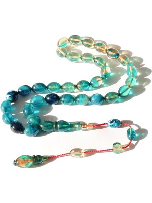 Tesbihkenti Ahşap Kutulu Renk Süzmesi Usta Işçilik Ateş Kehribar Tesbih