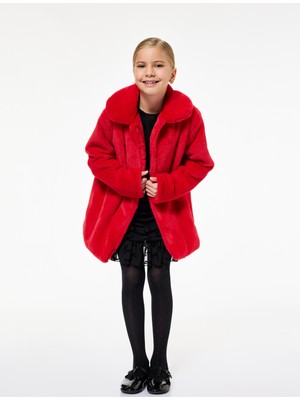 Koton Uzun Kollu Bebe Yaka Peluş Ceket