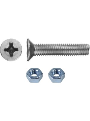 TUĞRA HIRDAVAT Tuğra Hırdavat M3X8MM Metrik Vida Yhb - Somunlu 100'LÜ Takım