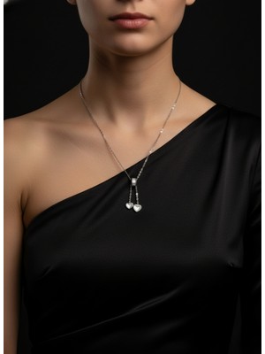 Zarene Silver Gönül Bağı Kalp Kolye 925 Ayar Gümüş Kolye