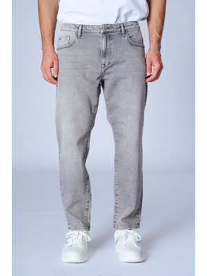 Twister Dexter 827-01 Rahat Kalıp Dar Paça Likralı Erkek Kot Pantolon Grey