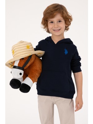 U.S. Polo Assn. Erkek Çocuk Lacivert Basic Kapüşonlu Sweatshirt 50313980-VR033