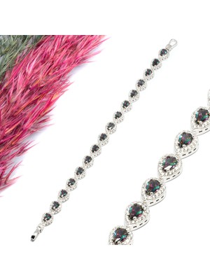 Canka Mistik topaz taşlı Gümüş Bileklik