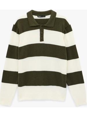 Koton Regular Fit Uzun Kollu Polo Yaka Kışlık Triko Kazak