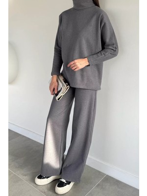 Gülseli Balıkçı Yaka Salaş Bluz Pantolon Ikili Takım P-00019810