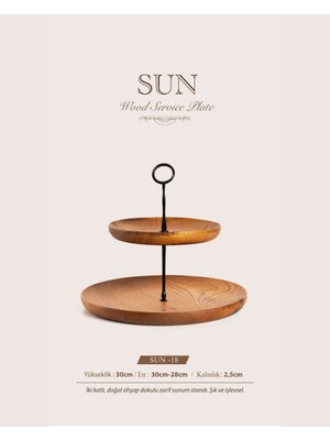 Ahşap Tabak Sunum Sun-18