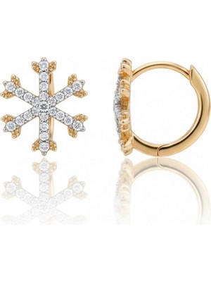 Güzide Kuyumcu 14 Ayar Altın Kar Tanesi Küpe 1191