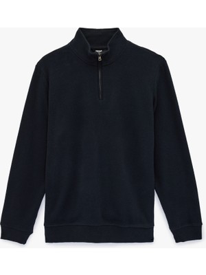 Koton Regular Fit Uzun Kollu Yarım Fermuarlı Sweatshirt