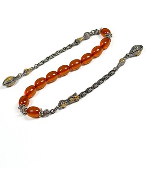 Tesbihkenti Oksitli Özel Püskül Bal Rengi Zar Kehribar Zaza