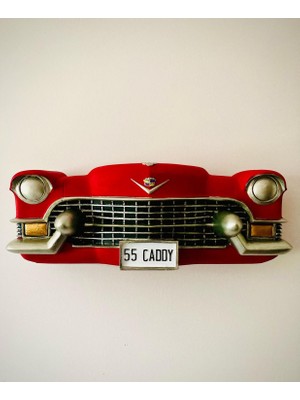 Wowo Craft Cadillac Duvar Obje Araba Biblo Kırmızı