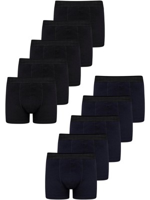 Freemen Erkek 10’lu Pamuklu Slim Fit Boxer Seti – Geniş Beden Aralığı