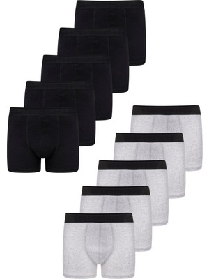Freemen Erkek 10’lu Pamuklu Slim Fit Boxer Seti – Geniş Beden Aralığı