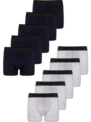 Freemen Erkek 10’lu Pamuklu Slim Fit Boxer Seti – Geniş Beden Aralığı