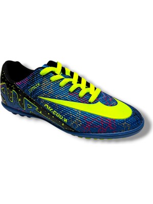 Walked 037-26 Erkek Çocuk Halı Saha Ayakkabı Mavi Sarı 36-39