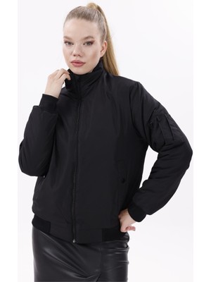 Freemen Kadın Astarlı Dik Yaka Mevsimlik Su ve Rüzgar Geçirmez Mont
