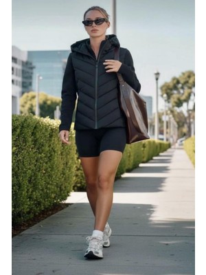 Prifaldi Zr Monel Silver Sportif Kapüşonlu Slimfit  Şişme Mont