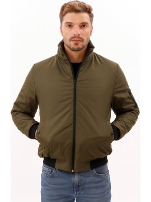 Freemen Erkek Astarlı Dik Yaka Mevsimlik Su ve Rüzgar Geçirmez Mont
