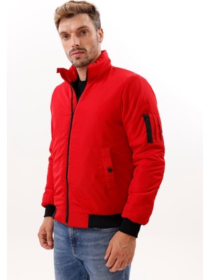 Freemen Erkek Astarlı Dik Yaka Mevsimlik Su ve Rüzgar Geçirmez Mont