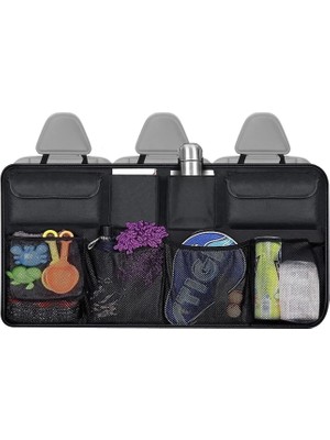 Carub Oto Bagaj Organizer 8 Cepli Açık Siyah 85X48CM Su Geçirmez Cırtlı Malzeme ile Üretilmiştir