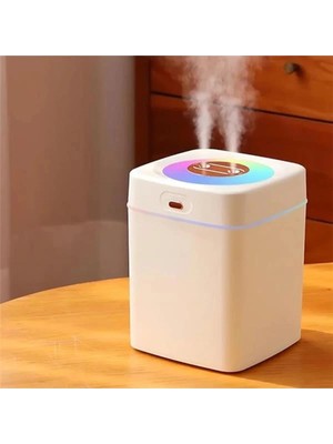 3 Litre Nano Ultrasonik Çift Püskürtmeli Hava Nemlendirici, Buhar Makinası, Koku Eklenebilir