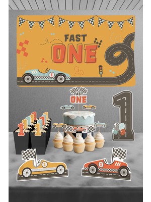 Hey Parti Araba Temalı Doğum Günü Parti Seti - 1,2,3,4,5 Yaş Doğum Günü Süsü - Hot Wheels & Şimşek Mcqueen Konsepti Ful Set Maxi