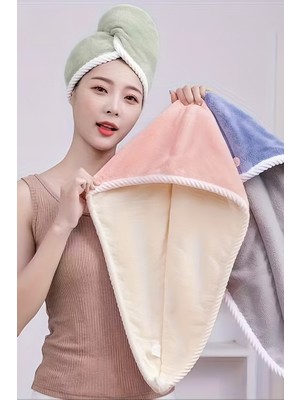 Primeaks Hızlı Kurulama Saç Havlu Bonesi – Mikrofiber Burgu Saç Bonesi