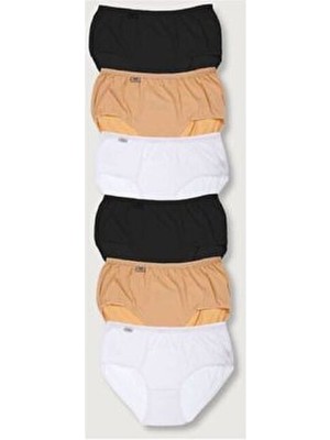 Tutku 0922-6 Bayan Ribana Bato Külot 6'lı Paket Yumuşak Dokulu Kadın İç Giyim