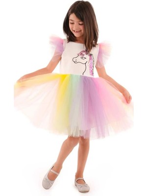 Lunas Tekstil Pullu Nakışlı Unicorn