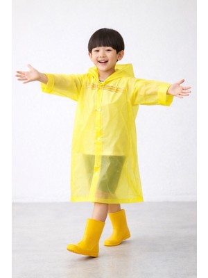 Orvila Çocuk Boy Eva Su Geçirmez Kaliteli Uzun Yağmurluk