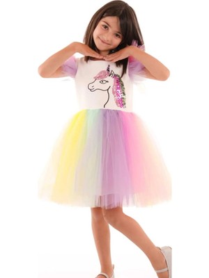 Lunas Tekstil Pullu Nakışlı Unicorn