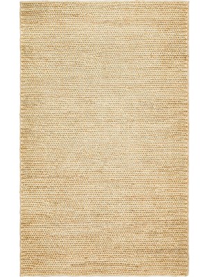Akbel Halı Choti Krem - Jüt El Dokuma Sisal Kilim Doğal Jüt Örgü Halı