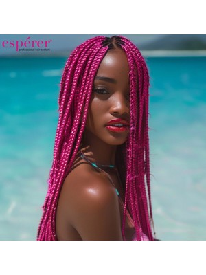 Hsc Bilişim Sentetik Örgülük Saç Esperer 100 Gr. / Koyu Fuşya