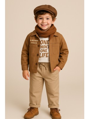 tinytrends Erkek Çocuk %100 Pamuk Snow Gabardin Takım 3'lü